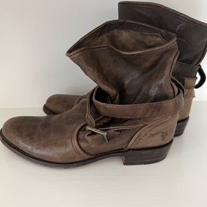 FRYE 77547 Dorado Brown Leather Western Cowgirl Riding Boots Women's Size 7